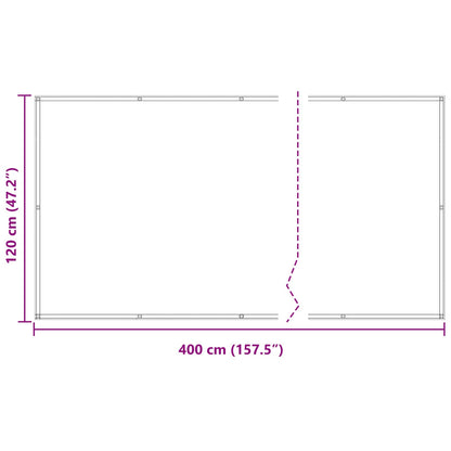 Balcony Screen Light Grey and White 120 x 400 cm