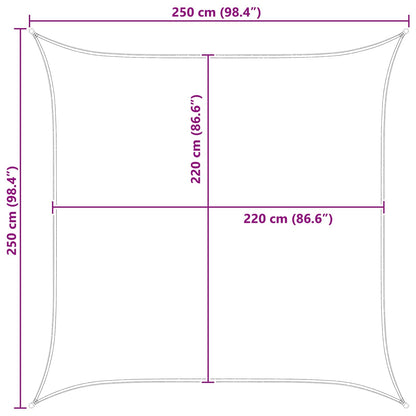 Sun Shade Sail Orange and Brown 2.5 x 2.5 m