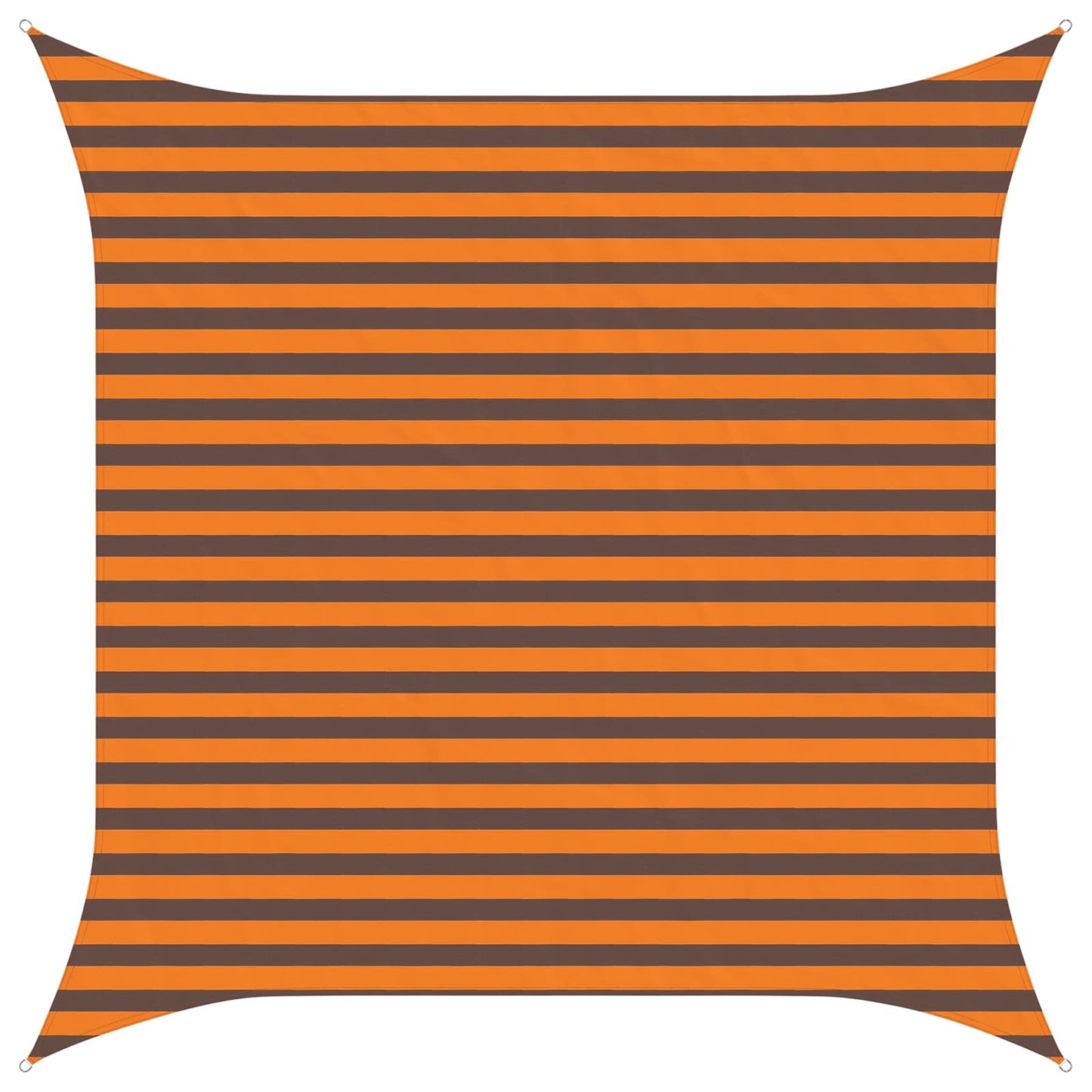 Sun Shade Sail Orange and Brown 3 x 3 m 100% Polyester Oxford