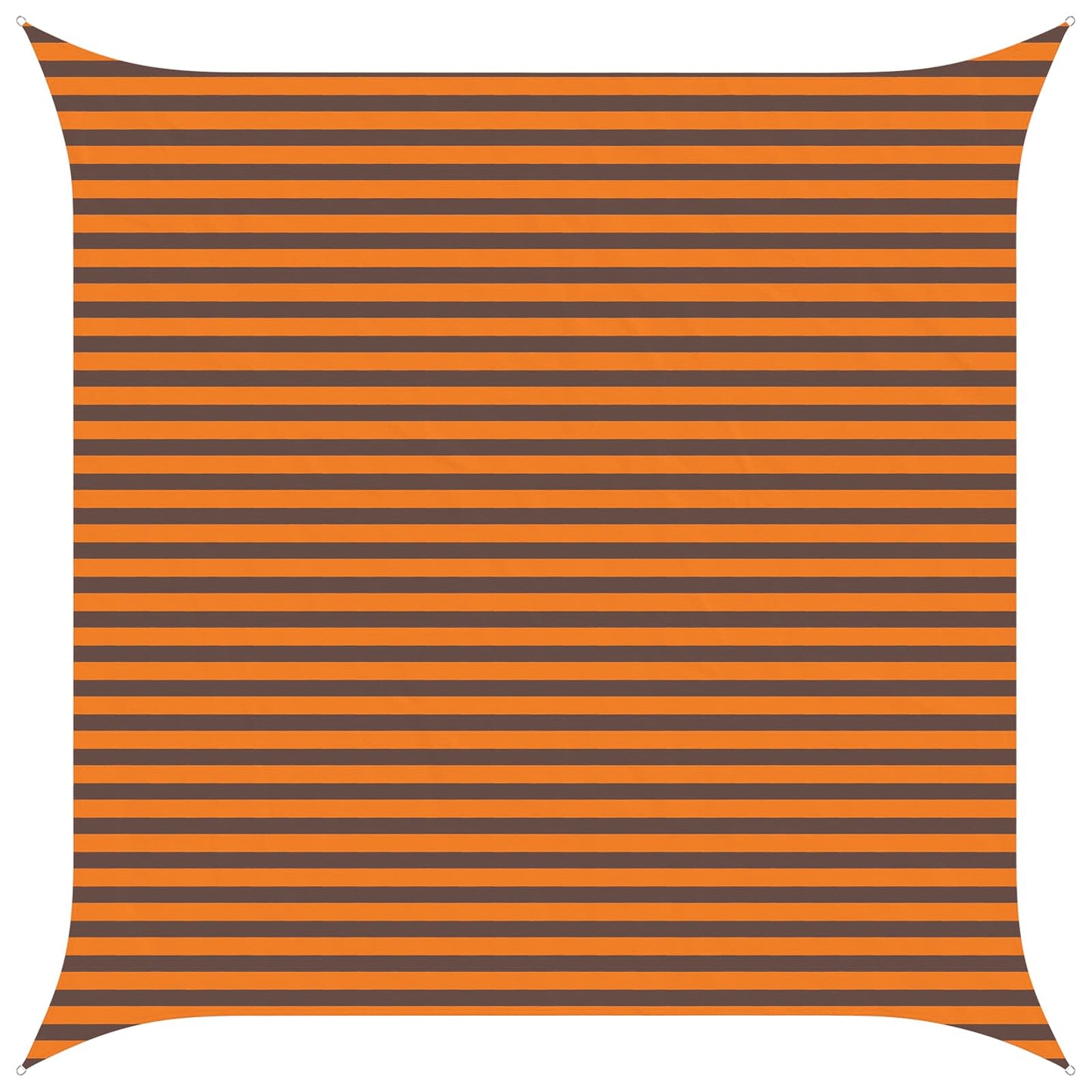 Sun Shade Sail Orange and Brown 4 x 4 m 100% Polyester Oxford
