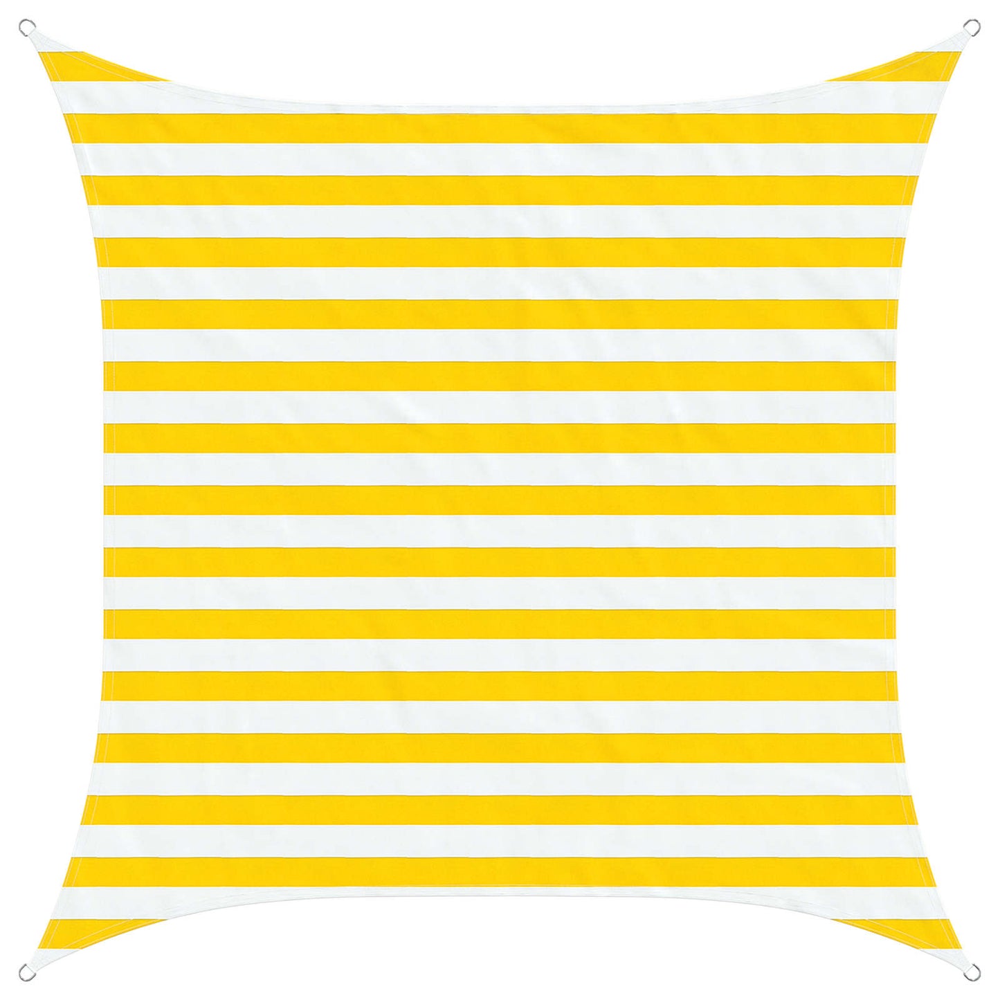 Sun Shade Sail Yellow and White 2 x 2 m 100% Polyester Oxford