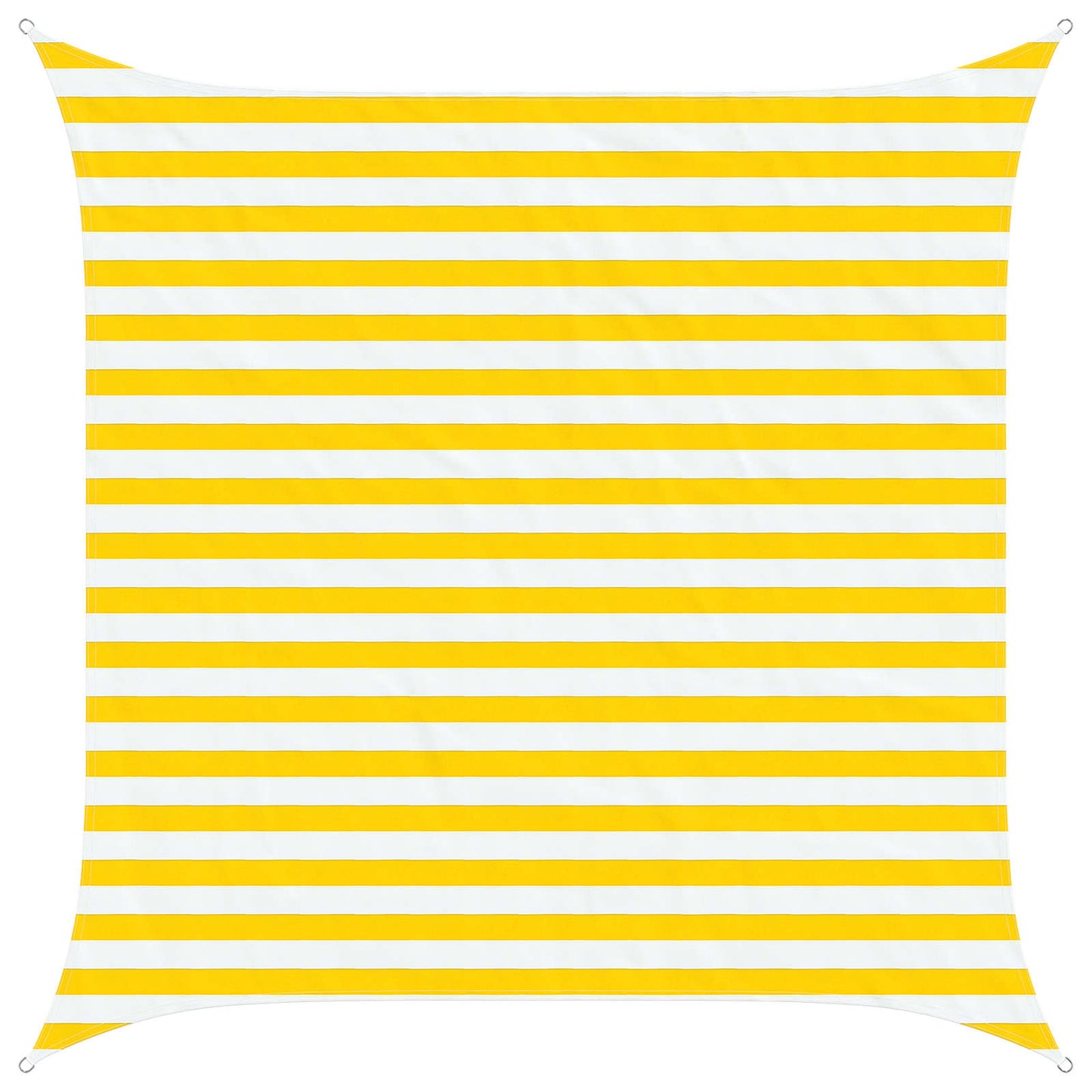 Sun Shade Sail Yellow and White 2.5 x 2.5 m