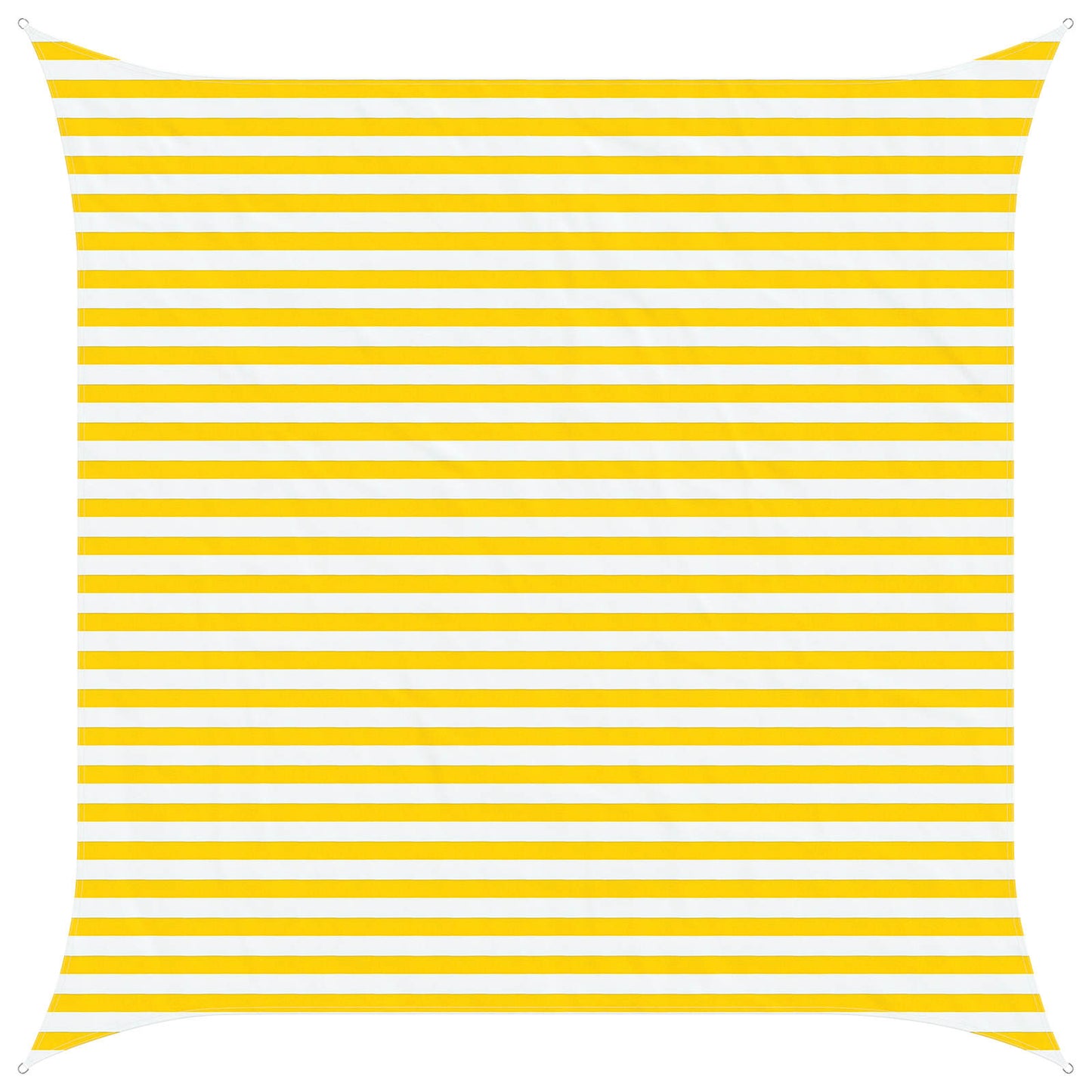 Sun Shade Sail Yellow and White 3.6 x 3.6 m