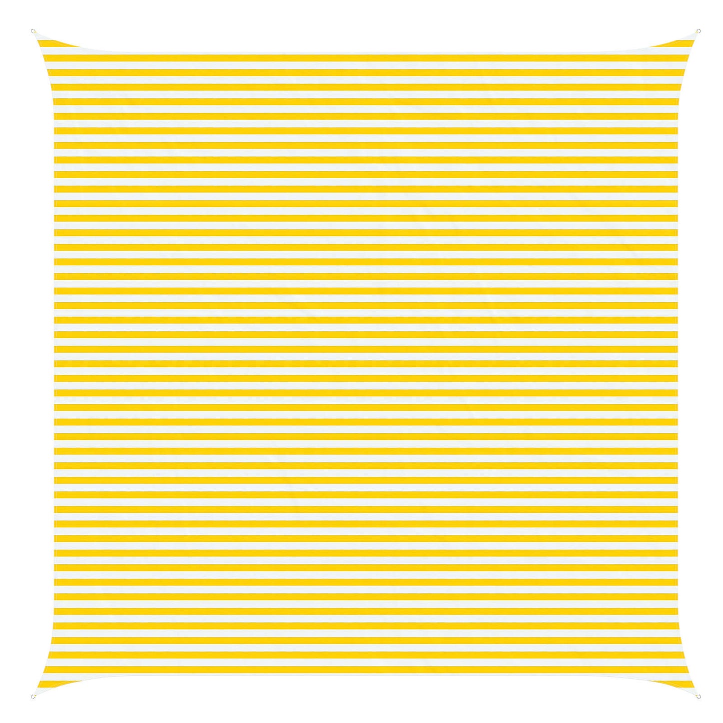 Sun Shade Sail Yellow and White 6 x 6 m 100% Polyester Oxford