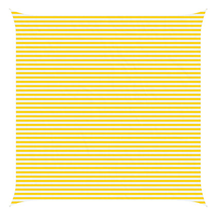 Sun Shade Sail Yellow and White 6 x 6 m 100% Polyester Oxford