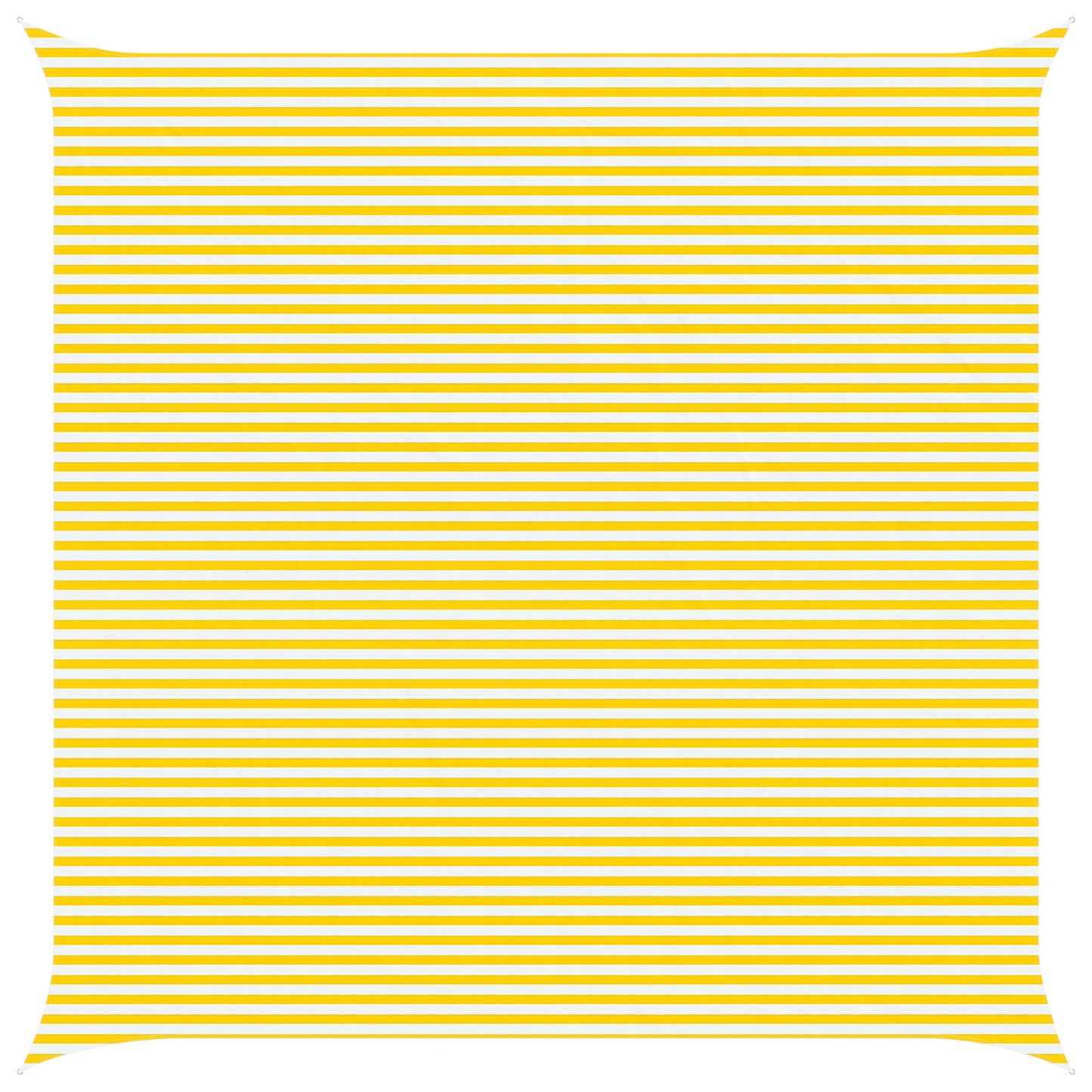 Sun Shade Sail Yellow and White 7 x 7 m 100% Polyester Oxford