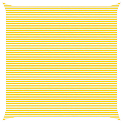 Sun Shade Sail Yellow and White 7 x 7 m 100% Polyester Oxford