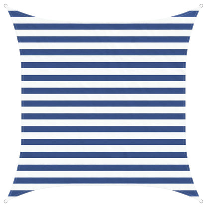 Sun Shade Sail Blue and White 2 x 2 m 100% Polyester Oxford