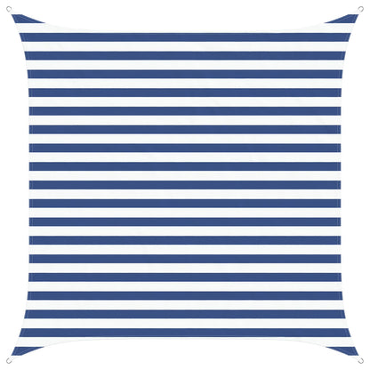 Sun Shade Sail Blue and White 2.5 x 2.5 m 100% Polyester Oxford