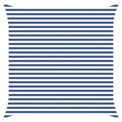 Sun Shade Sail Blue and White 3.6 x 3.6 m 100% Polyester Oxford