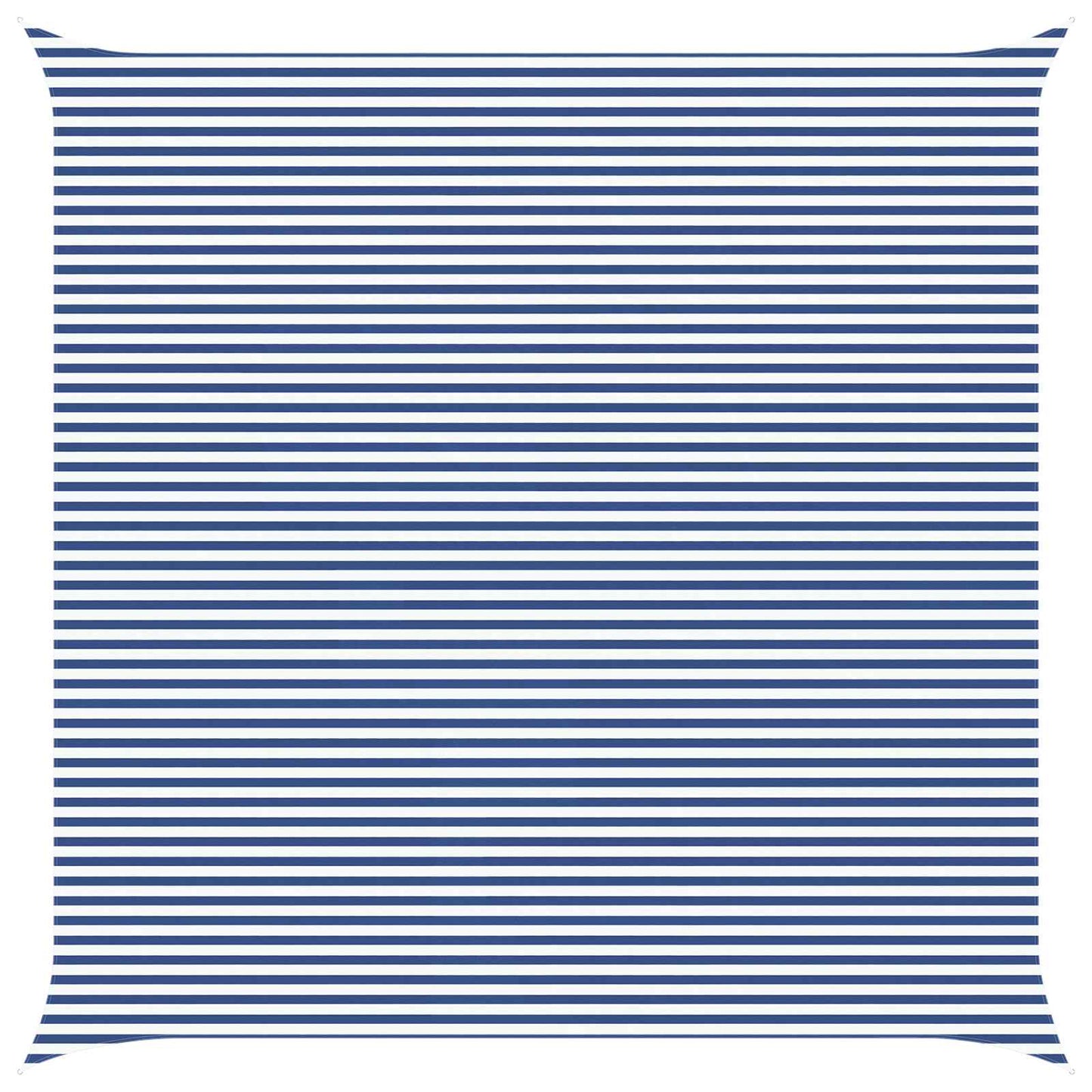 Sun Shade Sail Blue and White 7 x 7 m 100% Polyester Oxford