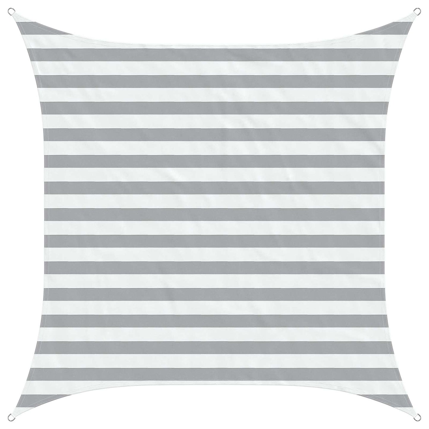 Sun Shade Sail Light Grey and White 2 x 2 m