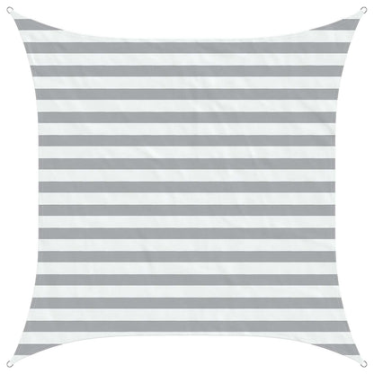 Sun Shade Sail Light Grey and White 2 x 2 m