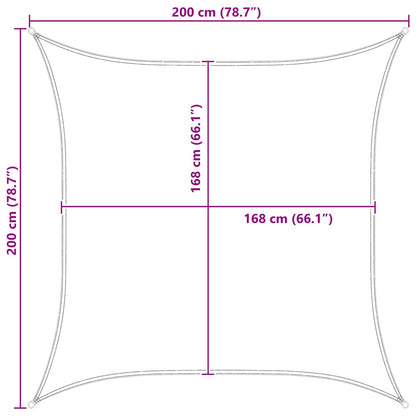 Sun Shade Sail Light Grey and White 2 x 2 m