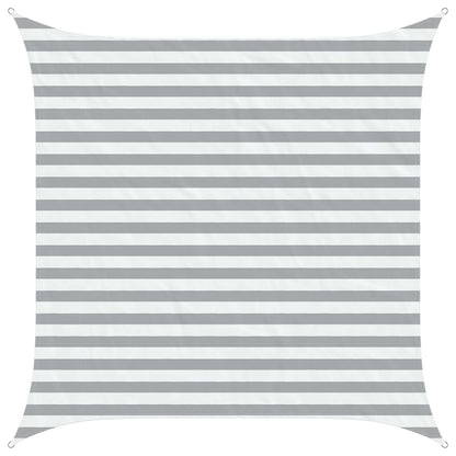 Sun Shade Sail Light Grey and White 2.5 x 2.5 m