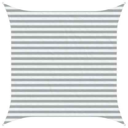 Sun Shade Sail Light Grey and White 3 x 3 m