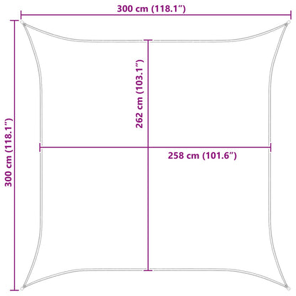 Sun Shade Sail Light Grey and White 3 x 3 m