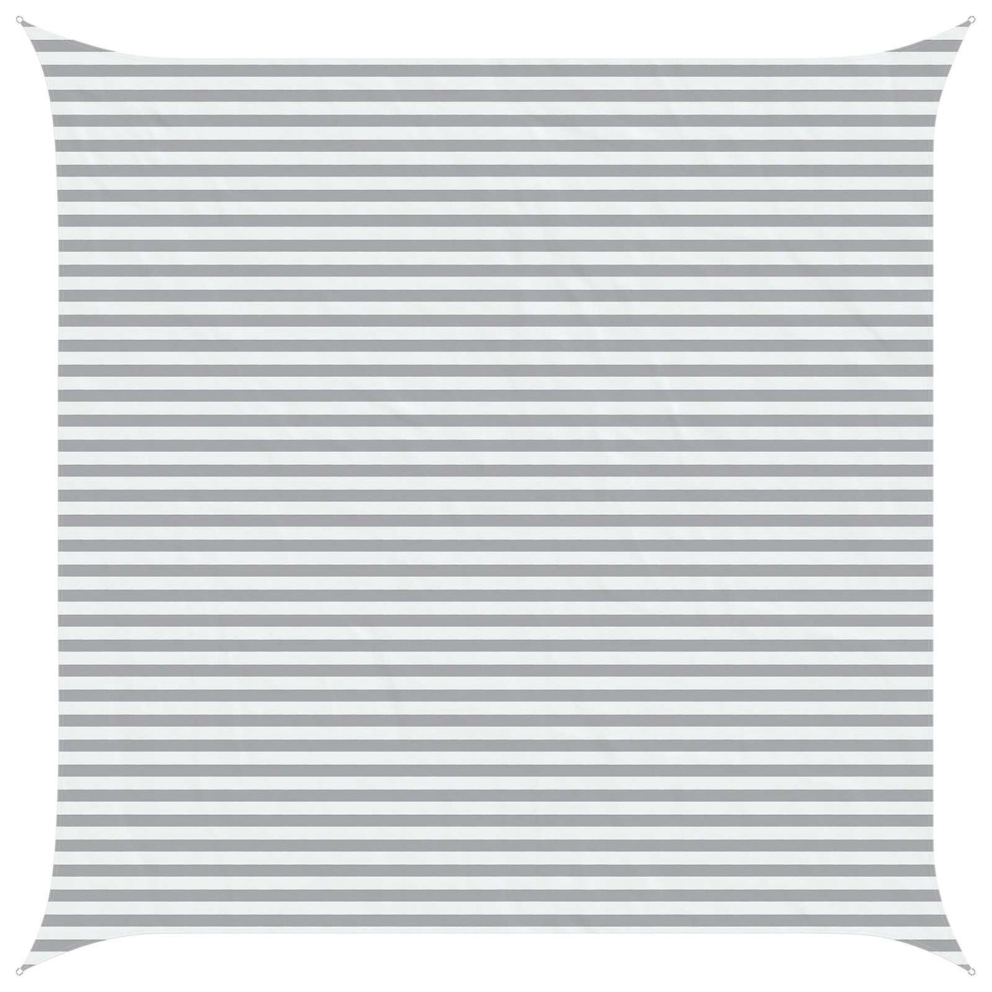 Sun Shade Sail Light Grey and White 5 x 5 m