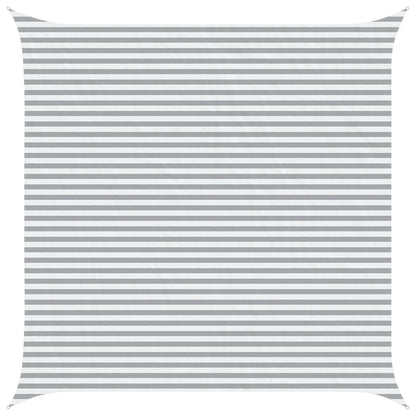Sun Shade Sail Light Grey and White 5 x 5 m