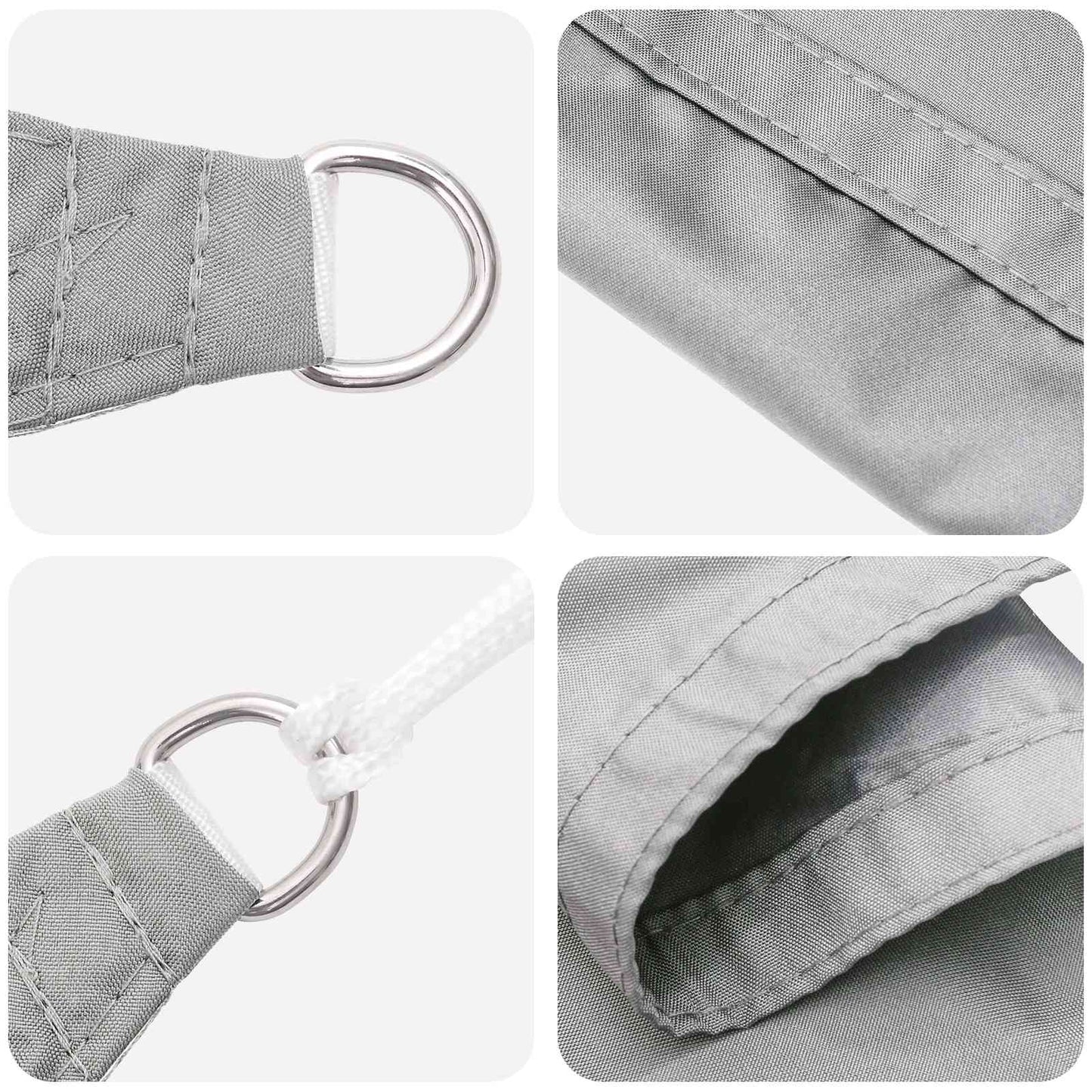 Sun Shade Sail Light Grey 6 x 2.5 m 100% Polyester Oxford