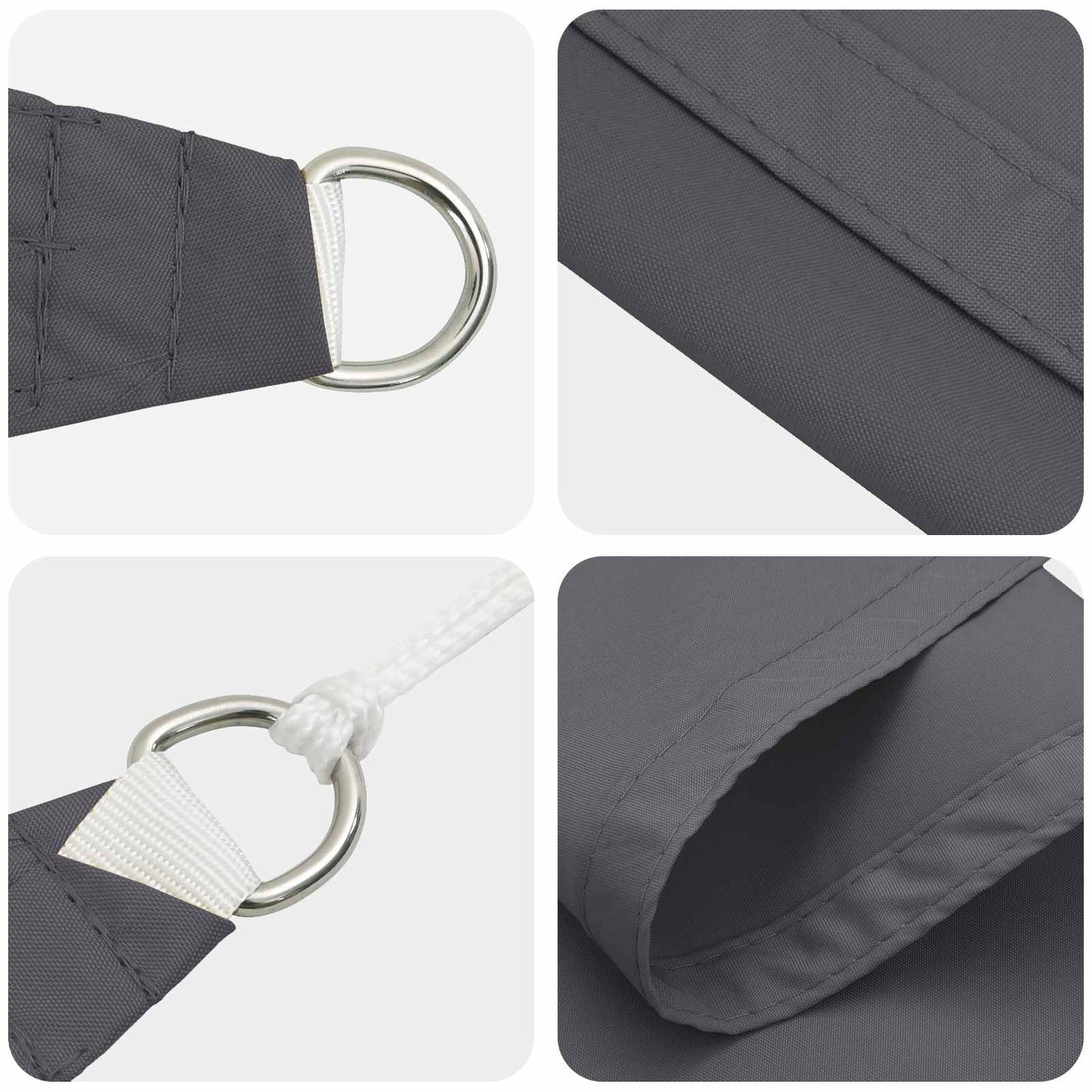 Sun Shade Sail Anthracite 6 x 2.5 m 100% Polyester Oxford