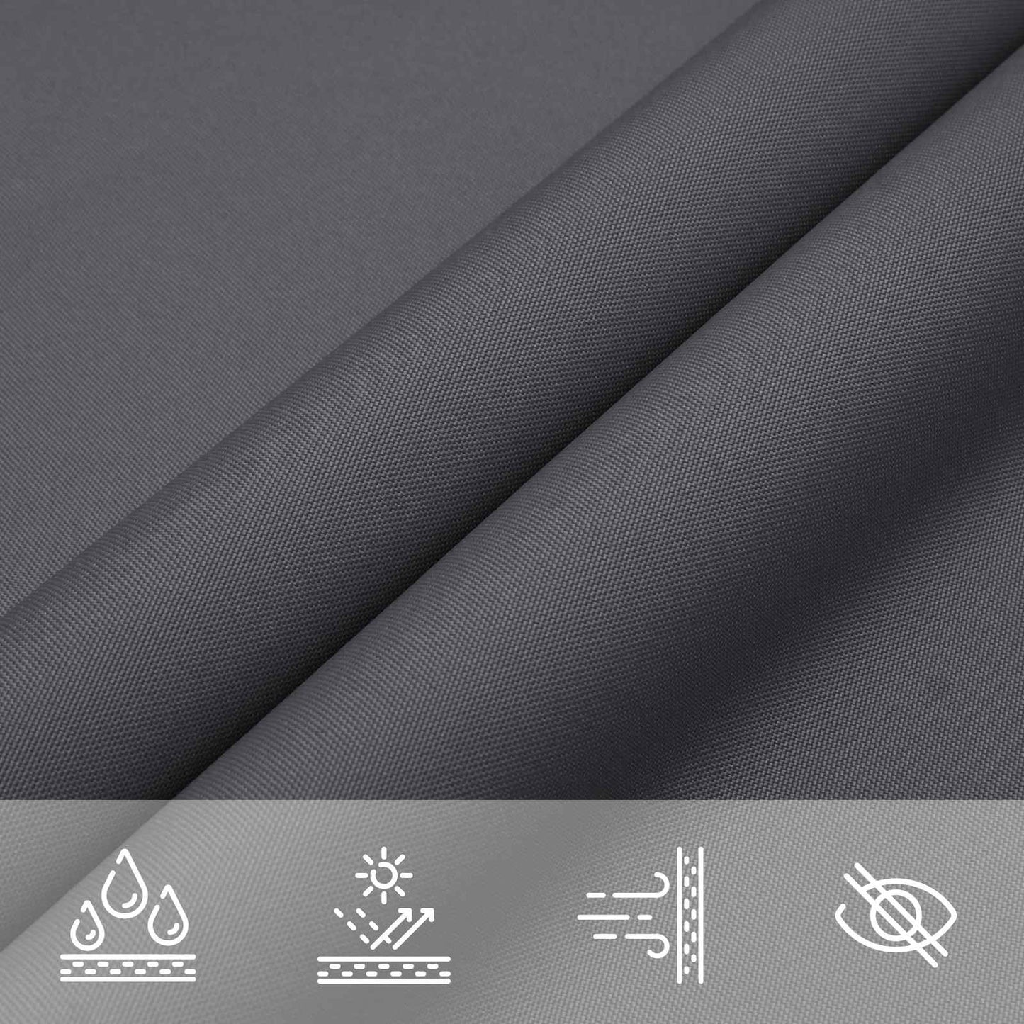 Sun Shade Sail Anthracite 6 x 2.5 m 100% Polyester Oxford