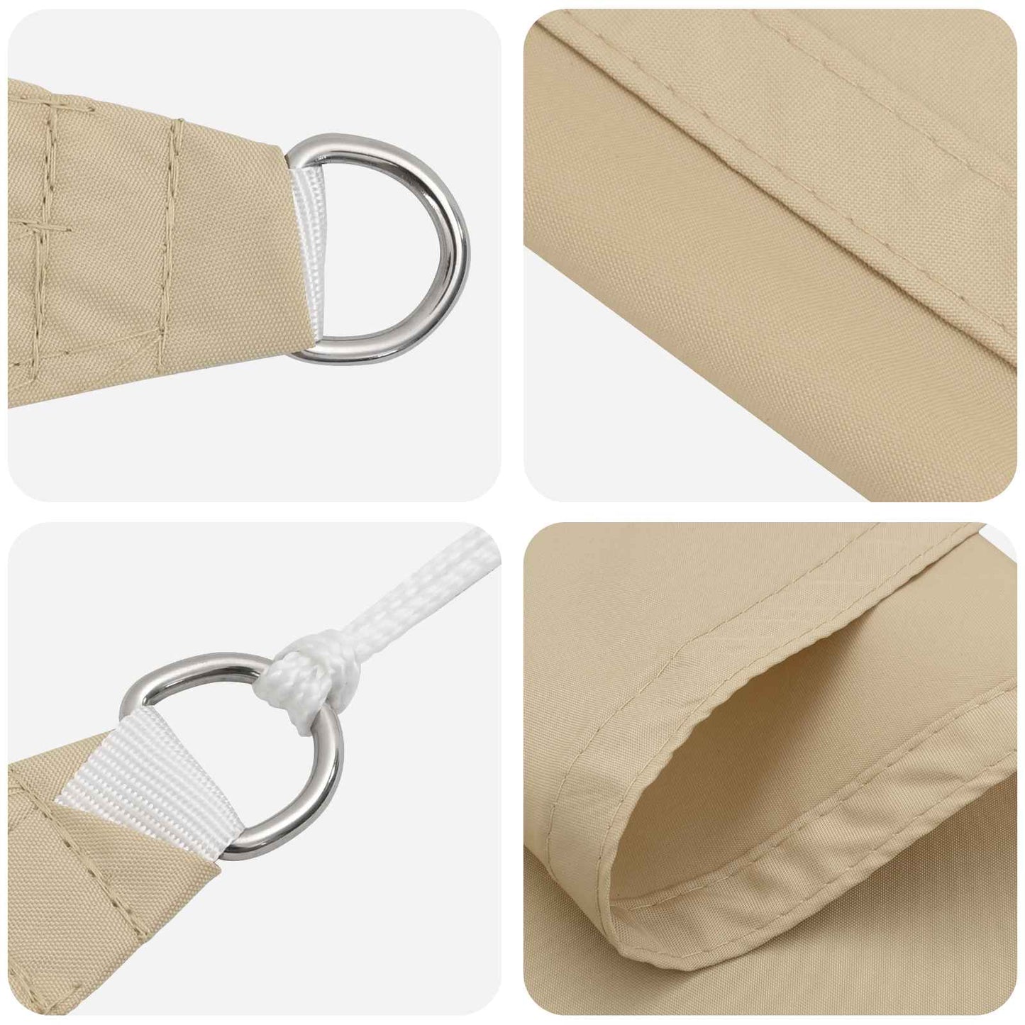 Sun Shade Sail Beige 6 x 2.5 m 100% Polyester Oxford