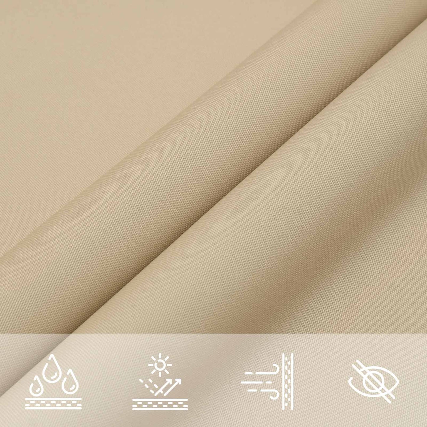 Sun Shade Sail Beige 6 x 2.5 m 100% Polyester Oxford
