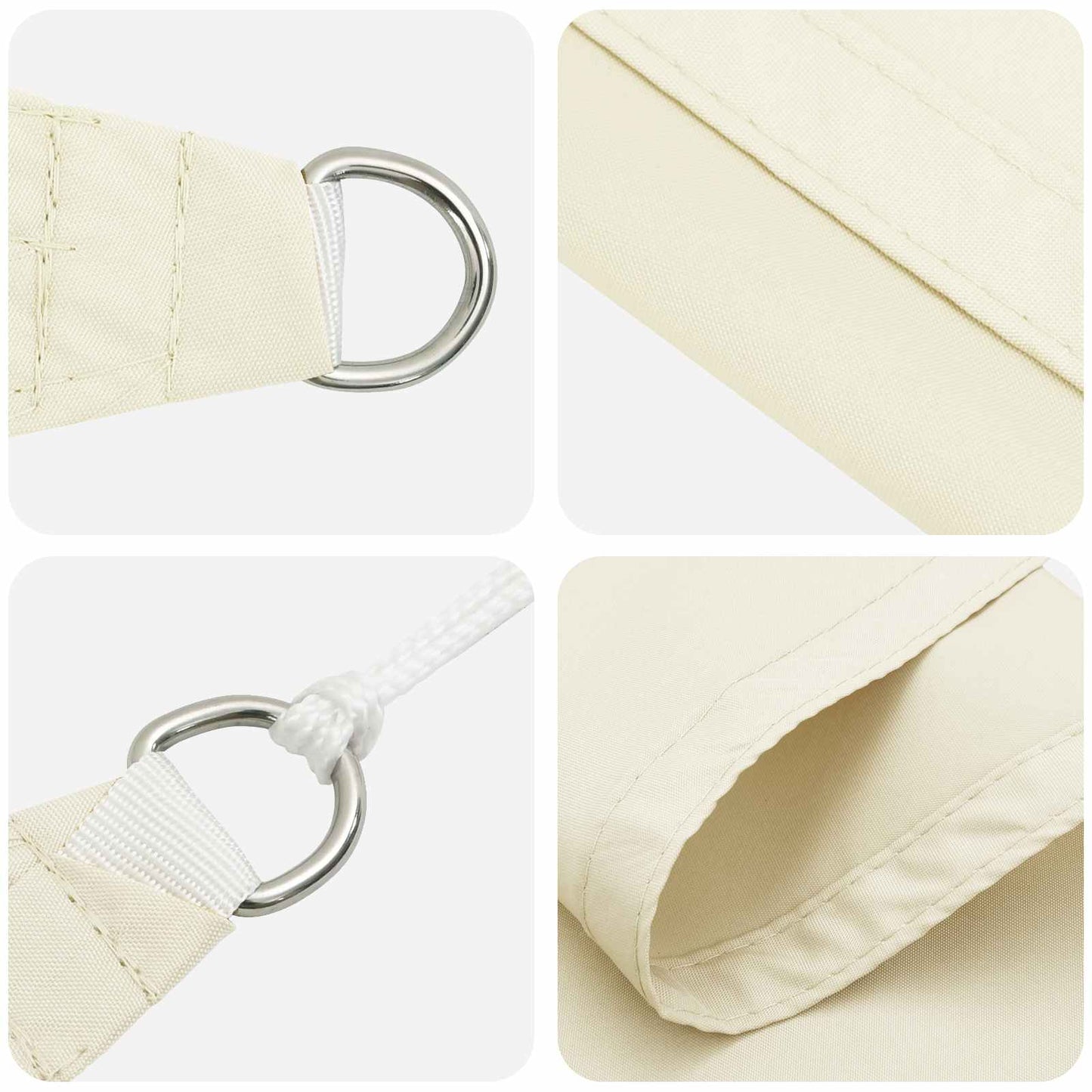 Sun Shade Sail Cream 6 x 2 m 100% Polyester Oxford