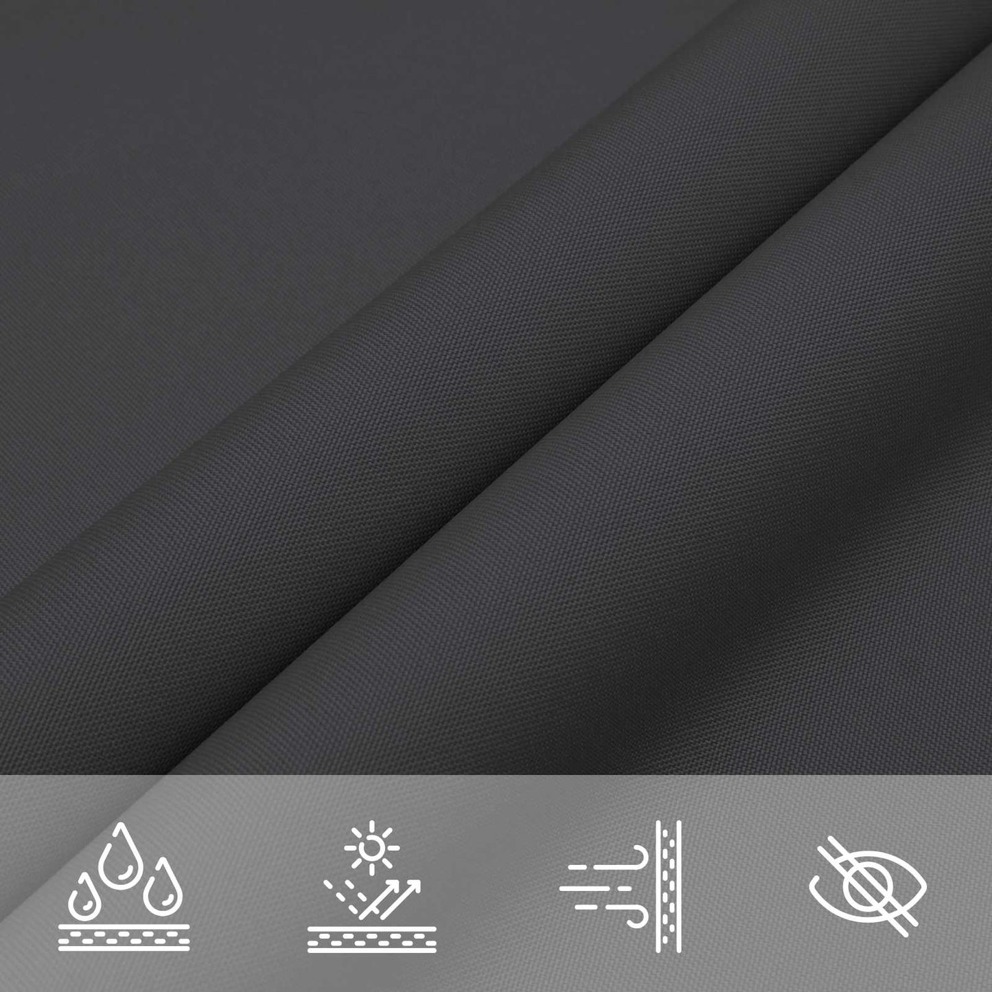 Sun Shade Sail Black 6 x 2,5 m 100% Polyester Oxford