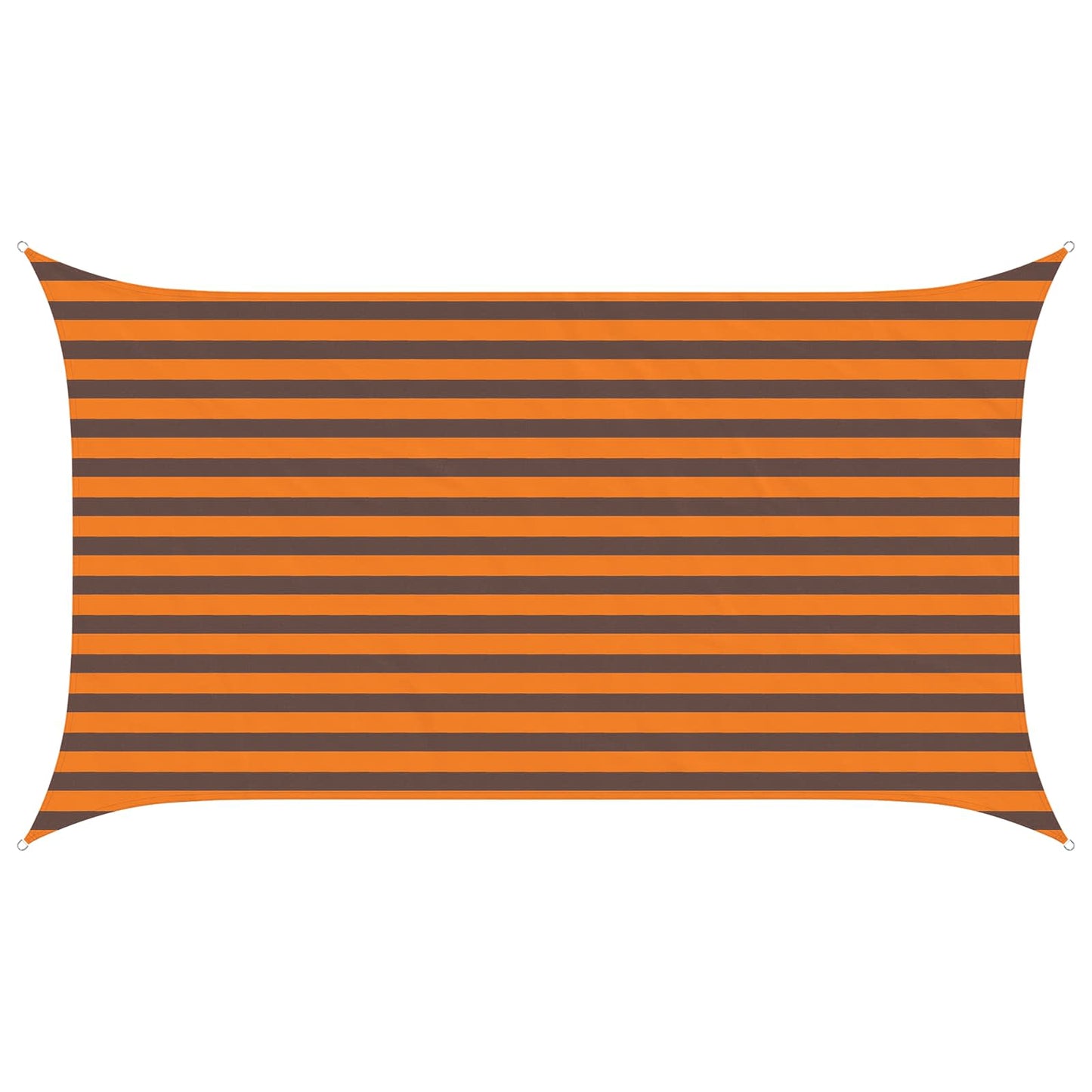 Sun Shade Sail Orange and Brown 3.5 x 2 m 100% Polyester Oxford