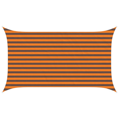 Sun Shade Sail Orange and Brown 3.5 x 2 m 100% Polyester Oxford