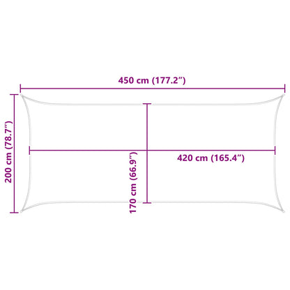 Sun Shade Sail Orange and Brown 4,5 x 2 m 100% Polyester Oxford
