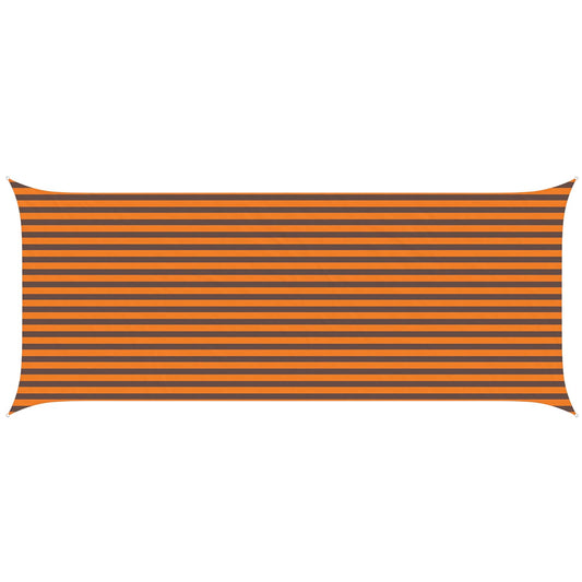 Sun Shade Sail Orange and Brown 2.5 x 6 m 100% Polyester Oxford