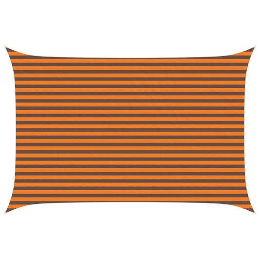Sun Shade Sail Orange and Brown 3 x 4.5 m 100% Polyester Oxford