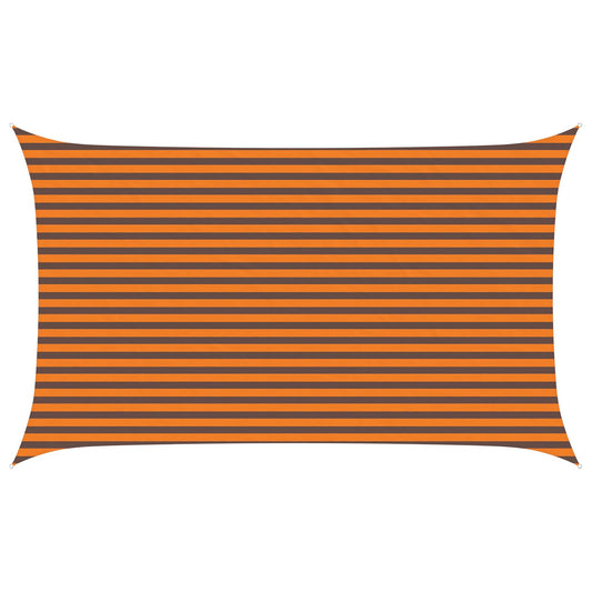 Sun Shade Sail Orange and Brown 3 x 5 m 100% Polyester Oxford