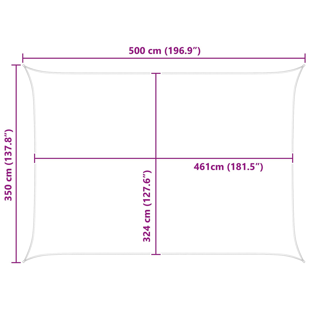 Sun Shade Sail Orange and Brown 3.5 x 5 m 100% Polyester Oxford