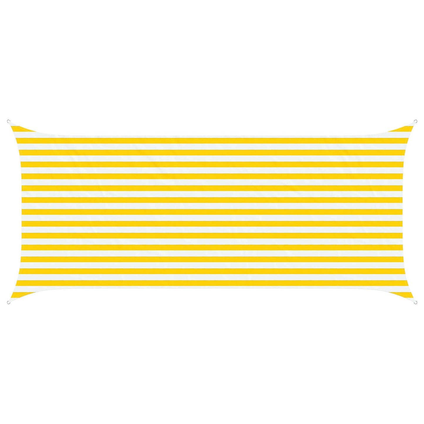 Sun Shade Sail Yellow and White 4,5 x 2 m 100% Polyester Oxford