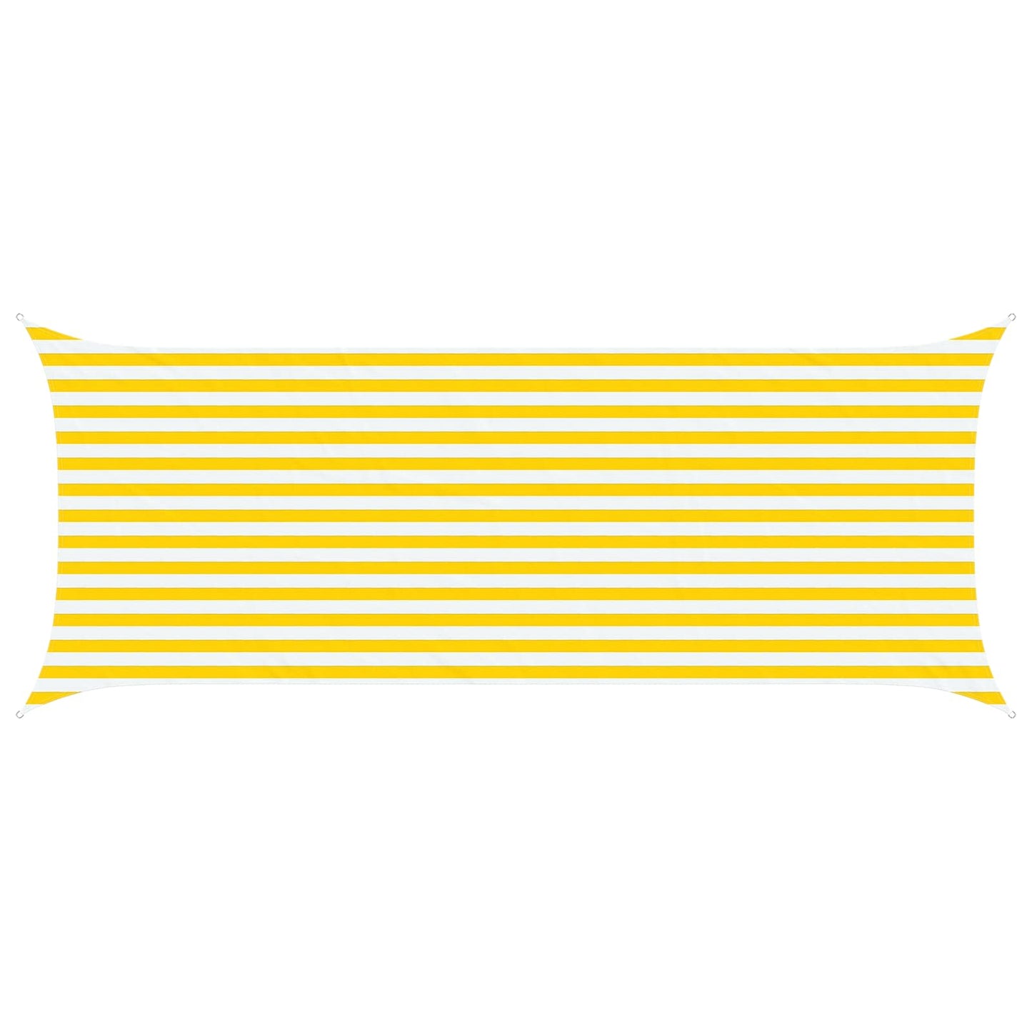 Sun Shade Sail Yellow and White 5 x 2 m 100% Polyester Oxford