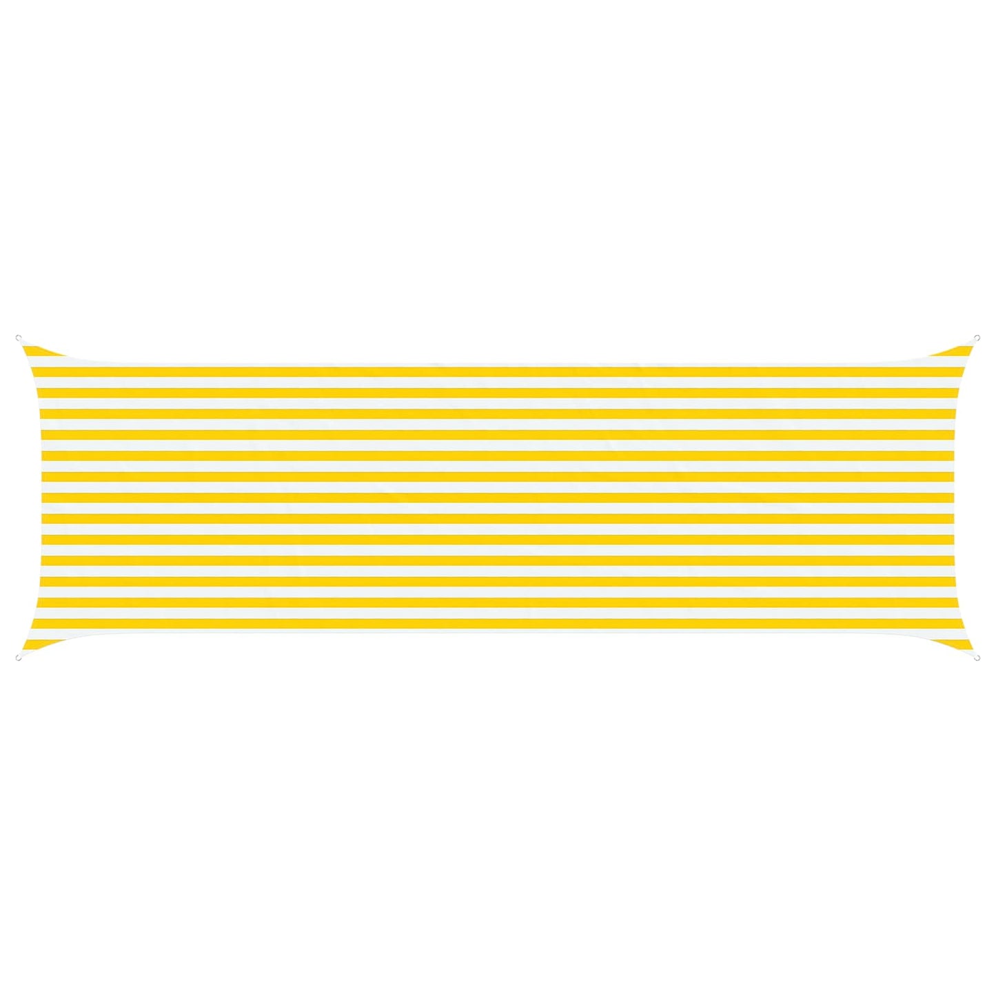 Sun Shade Sail Yellow and White 6 x 2 m 100% Polyester Oxford