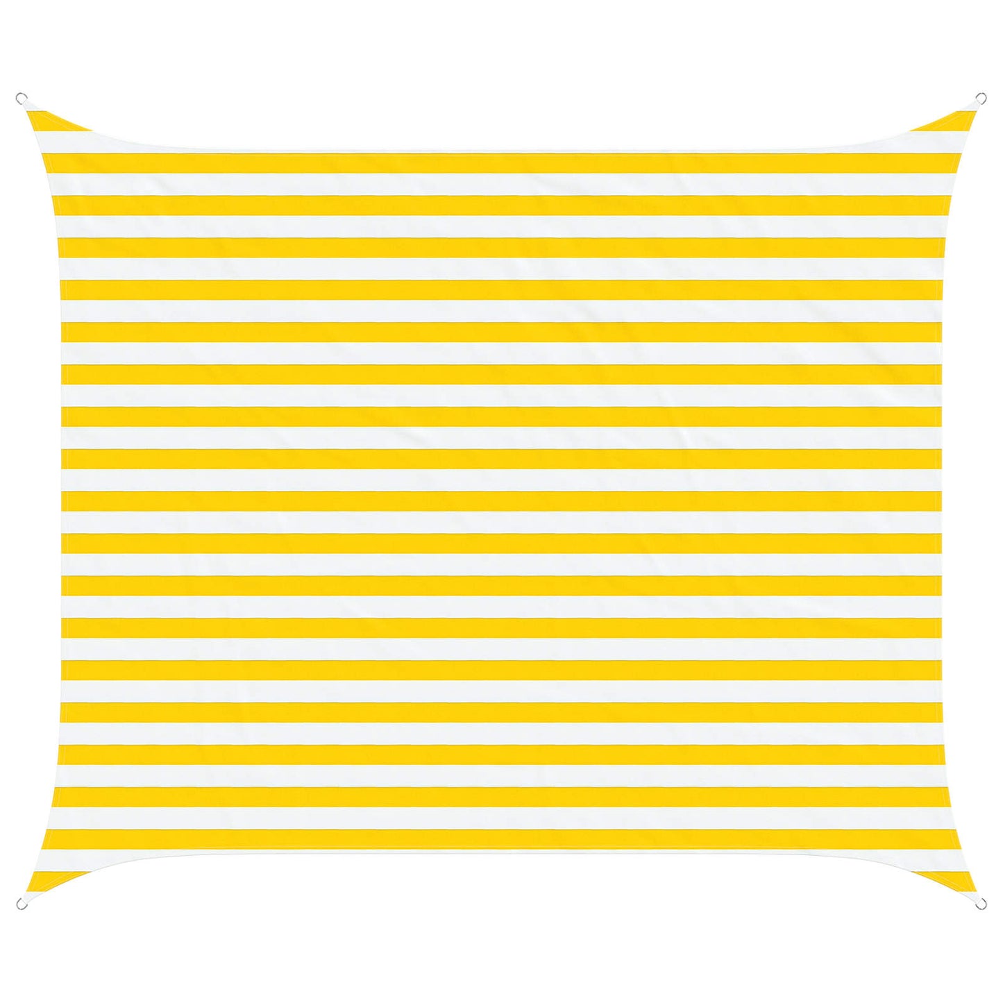 Sun Shade Sail Yellow and White 2.5 x 3 m 100% Polyester Oxford