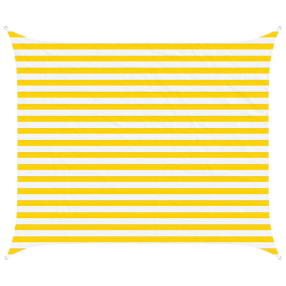 Sun Shade Sail Yellow and White 2.5 x 3 m 100% Polyester Oxford