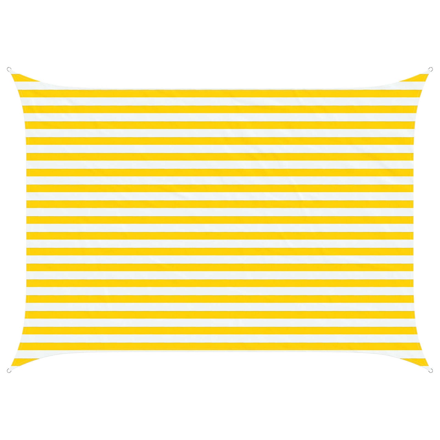 Sun Shade Sail Yellow and White 3,5 x 2,5 m