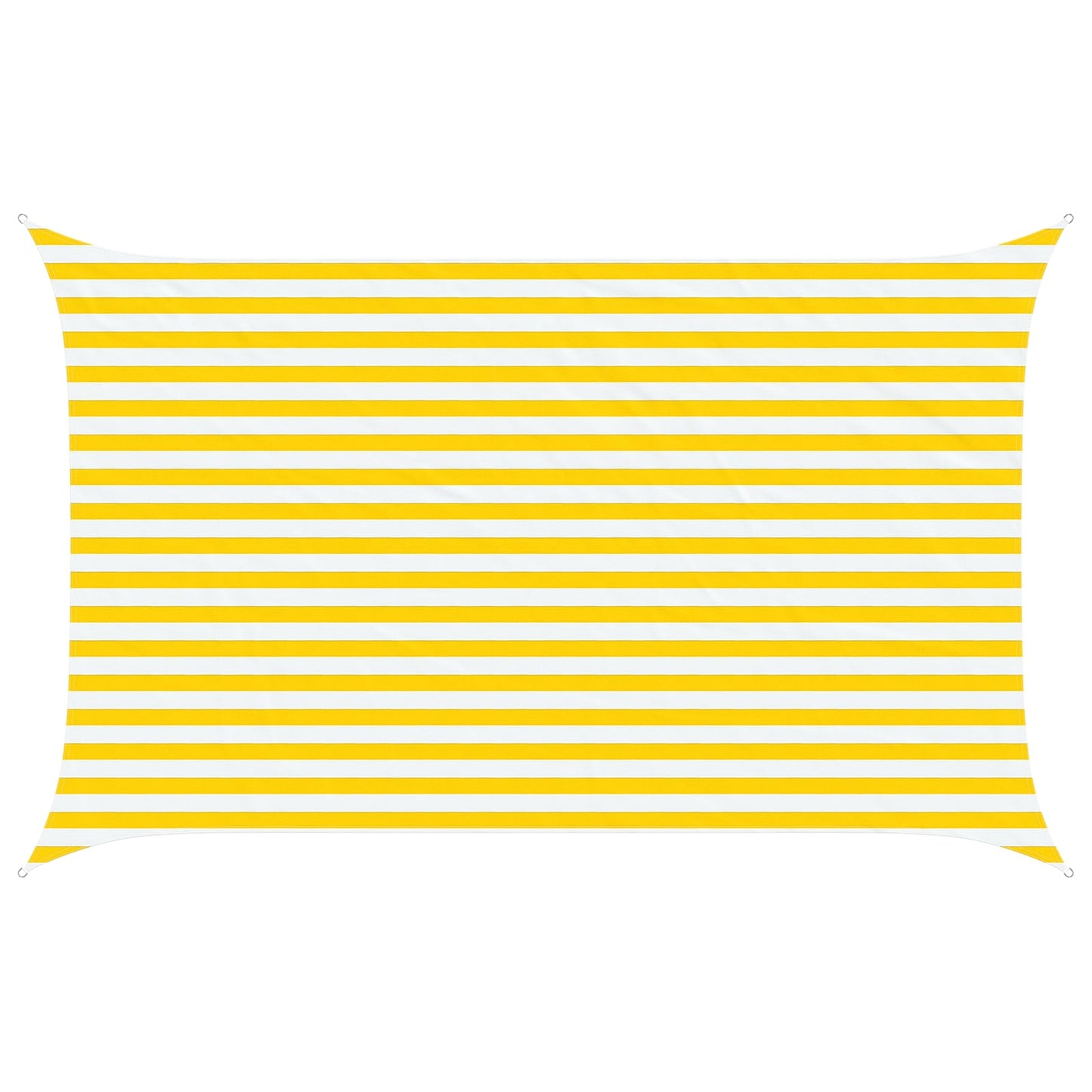 Sun Shade Sail Yellow and White 4 x 2.5 m 100% Polyester Oxford