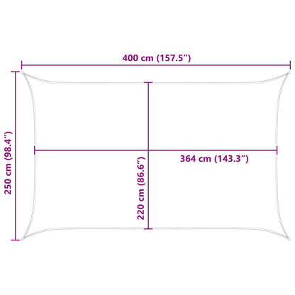 Sun Shade Sail Yellow and White 4 x 2.5 m 100% Polyester Oxford