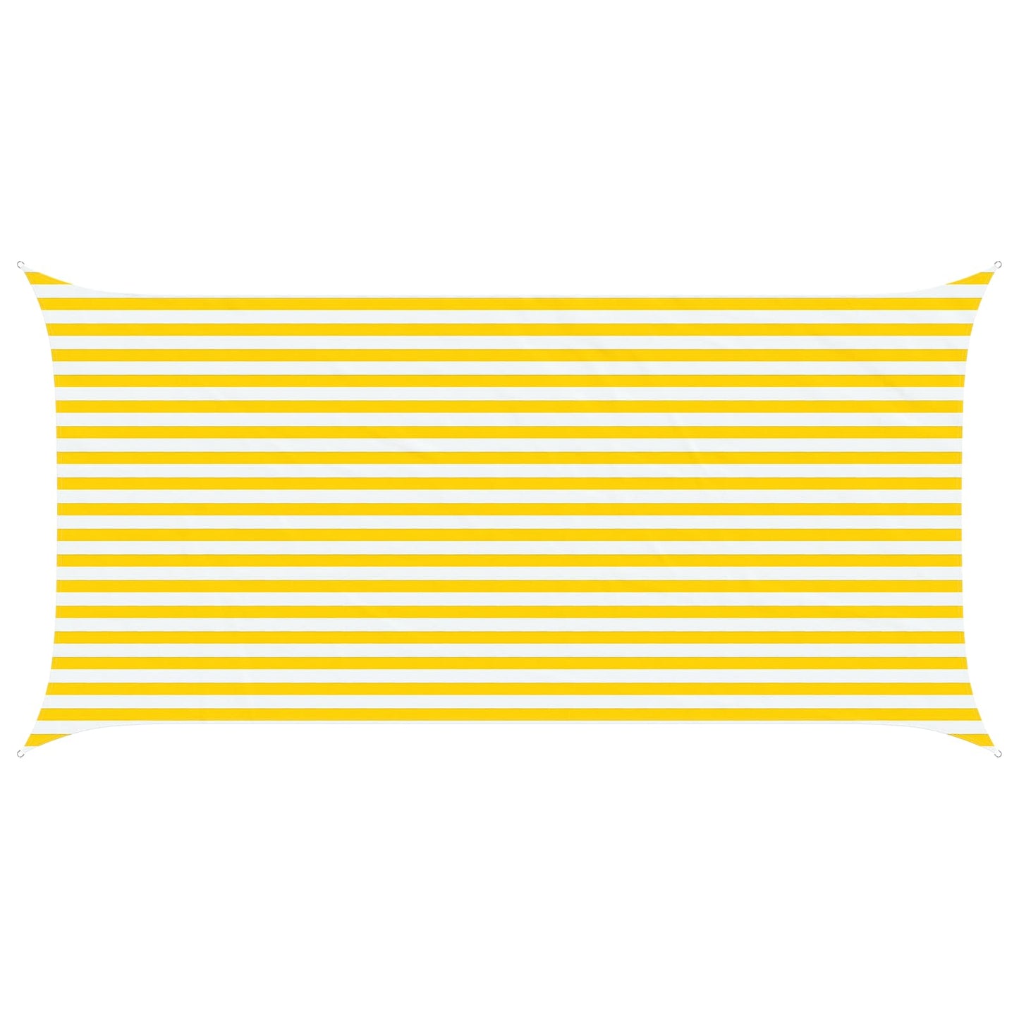 Sun Shade Sail Yellow and White 5 x 2,5 m 100% Polyester Oxford