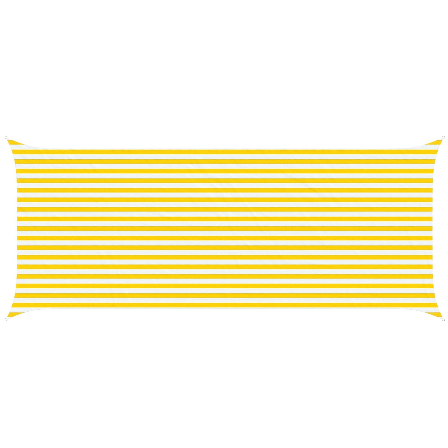 Sun Shade Sail Yellow and White 6 x 2.5 m 100% Polyester Oxford