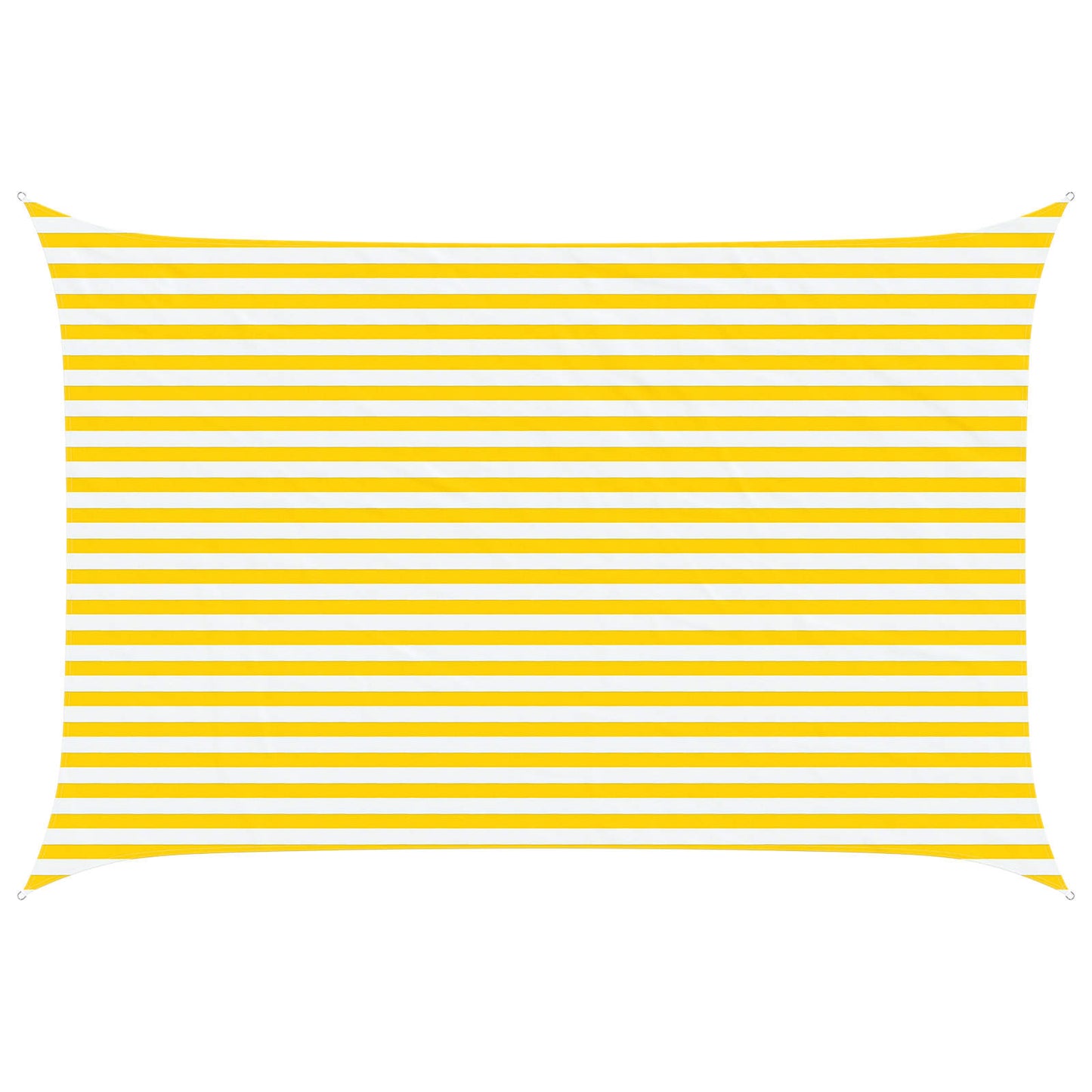Sun Shade Sail Yellow and White 4.5 x 3 m 100% Polyester Oxford
