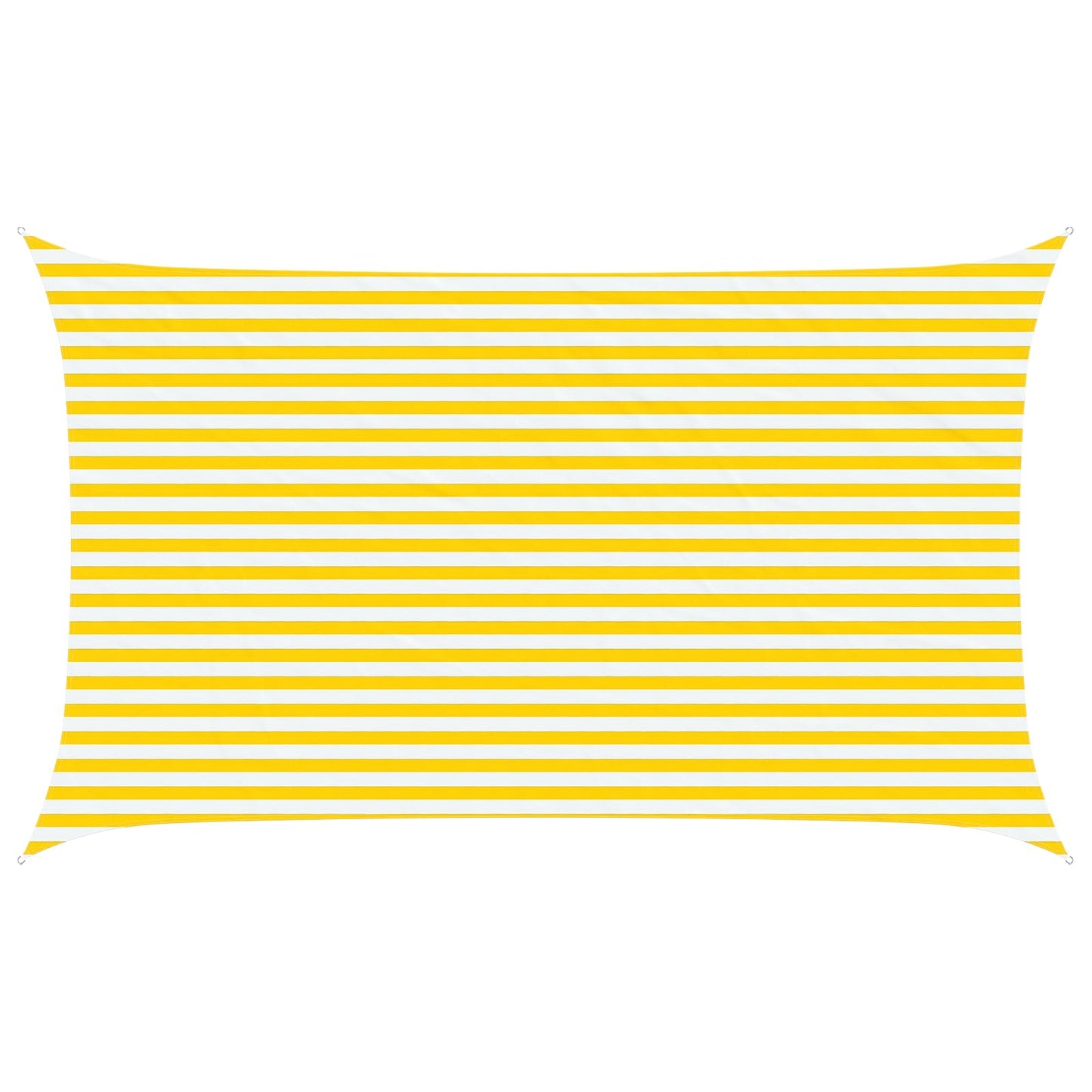 Sun Shade Sail Yellow and White 5 x 3 m 100% Polyester Oxford