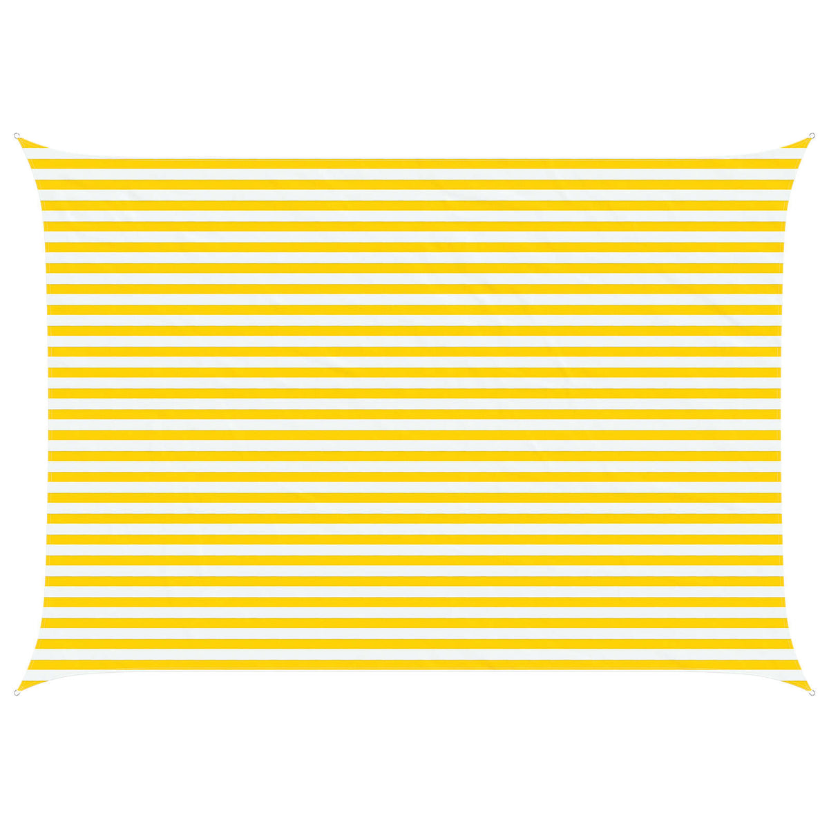 Sun Shade Sail Yellow and White 3.5 x 5 m 100% Polyester Oxford